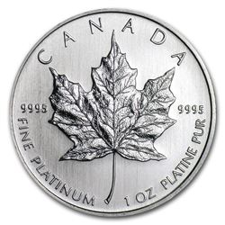 Canada 1 oz Platinum Maple Leaf BU (Random Year)