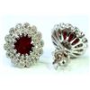 Image 3 : Natural Burma Ruby 3.41 ct & Diamond 0.84 ct Earring 18Kt White  Gold 7.71 gr