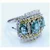 Image 3 : Y.SAPPHIRE 0.60CT / ALEXANDRITE 2.91CT,  14K W/G RING 7.28GRAM / DIAMOND 0.96CT
