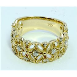 Diamond 0.36 ct Ring, 4.53 gram 14K Yellow Gold