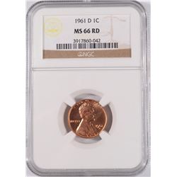 1961-D LINCOLN CENT, NGC MS-66 RED! LOOKS 67 RED! WHICH GO FOR $4000.00