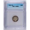 1907-O BARBER DIME, ICG AU-50  NICE!