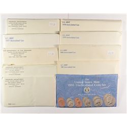 10- US MINT SETS (68,69,71,72,77,78,79,80,81,91)