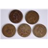 Image 1 : (5) 1860 INDIAN HEAD CENTS