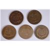 Image 2 : (5) 1860 INDIAN HEAD CENTS