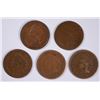 Image 1 : (5) 1884 INDIAN HEAD CENTS
