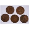 Image 1 : (5) 1894 INDIAN HEAD CENTS