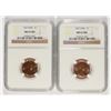 Image 1 : ( 2 ) 1967 SMS LINCOLN CENTS, NGC MS-67 RED