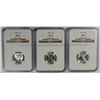 Image 1 : (3) 1944 MERCURY DIMES NGC MS 65