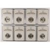 Image 1 : LOT OF ( 8 ) 1960-D WASHINGTON QUARTERS, NGC  MS-65