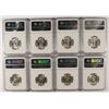 Image 2 : LOT OF ( 8 ) 1960-D WASHINGTON QUARTERS, NGC  MS-65