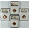 Image 1 : (4) 1944 LINCOLN CENTS, NGC MS-66 RED