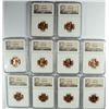 Image 1 : LOT OF ( 10 ) 1958-D LINCOLN CENTS, NGC MS-66 RED