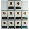 Image 2 : LOT OF ( 10 ) 1958-D LINCOLN CENTS, NGC MS-66 RED