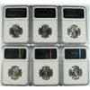 Image 2 : LOT OF ( 6 ) 1955 WASHINGTON QUARTERS, NGC MS-65