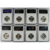 Image 2 : LOT OF ( 8 ) 1960 WASHINGTON QUARTERS, NGC MS-65
