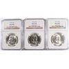 Image 1 : LOT OF ( 3 ) 1957-D FRANKLIN HALF DOLLARS, NGC MS-63 FBL