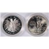 Image 1 : COMMEMORATIVE SILVER DOLLARS: UNC.1986 STATUE OF LIBERTY & Pf. CONGRESSIONAL
