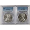 Image 1 : 2003 & 2004 AMERICAN SILVER EAGLES, PCGS MS-69