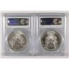 Image 2 : 2003 & 2004 AMERICAN SILVER EAGLES, PCGS MS-69