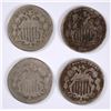 Image 1 : (4) SHIELD NICKELS (70, 73, 76, 82)