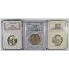 Image 1 : SET OF (P, D, S) 1935 BOONE COMMEN HALF DOLLAR'S NGC/PCGS MS-65