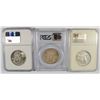 Image 2 : SET OF (P, D, S) 1935 BOONE COMMEN HALF DOLLAR'S NGC/PCGS MS-65