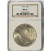 Image 1 : 1923 PEACE SILVER DOLLAR, NGC MS-66 TOUGH