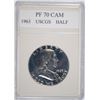 Image 1 : 1963 PROOF FRANKLIN HALF DOLLAR USCGS PF-70 CAMEO !!!
