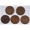 Image 1 : (5) 1853 LARGE CENTS