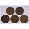 Image 2 : (5) 1853 LARGE CENTS