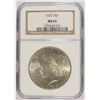 Image 1 : 1923 PEACE SILVER DOLLAR, NGC MS-63