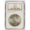 Image 1 : 1925 PEACE SILVER DOLLAR, NGC MS-63