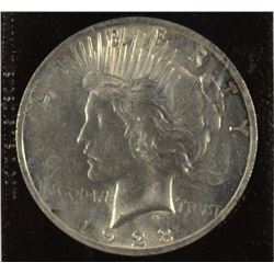 1923 PEACE SILVER DOLLAR, MS-64
