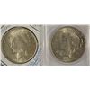 Image 1 : ( 2 ) BU 1922-D PEACE SILVER DOLLARS,  BOTH HAVE LARGE DIE CRACKS ON OBVERSE