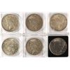 Image 1 : LOT OF ( 6 ) CIRC PEACE DOLLARS DATED 1922-D & 1923-D