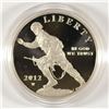 Image 1 : 2012 INFANTRY SOLDIER PROOF SILVER DOLLAR WITH BOX AND CERT