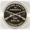 Image 2 : 2012 INFANTRY SOLDIER PROOF SILVER DOLLAR WITH BOX AND CERT