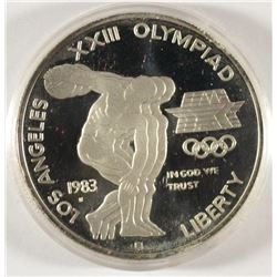 1983 OLYMPIC PROOF SILVER DOLLAR WITH BOX AND CERT