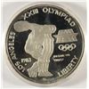 Image 1 : 1983 OLYMPIC PROOF SILVER DOLLAR WITH BOX AND CERT