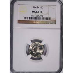 1944-D MERCURY DIME NGC MS-66 FB