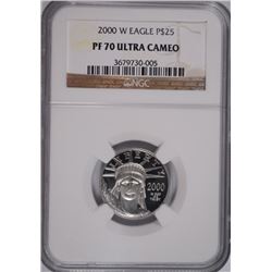 2000-W PROOF $25 PLATINUM EAGLE NGC PF-70 UC !!!