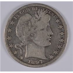 1897-O BARBER HALF DOLLAR VG/F