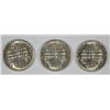 Image 2 : SET OF 1948 (P, D, S) BOOKER T WASHINGTON COMMEN HALF DOLLARS AU/BU