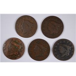 (5) LARGE CENTS (26, 27, 28, 30, 32)