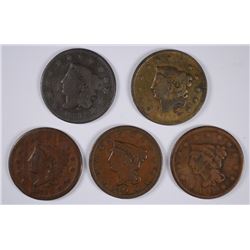 (5) LARGE CENTS (33, 35, 38, 41, 42)