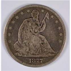 1877 SEATED HALF DOLLAR G/VG