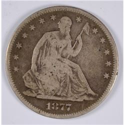 1877-S SEATED HALF DOLLAR VG/F