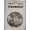 Image 1 : 1878-CC MORGAN DOLLAR ANACS MS-62