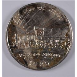 1926 OREGON TRAIL COMMEN HALF DOLLAR AU-58